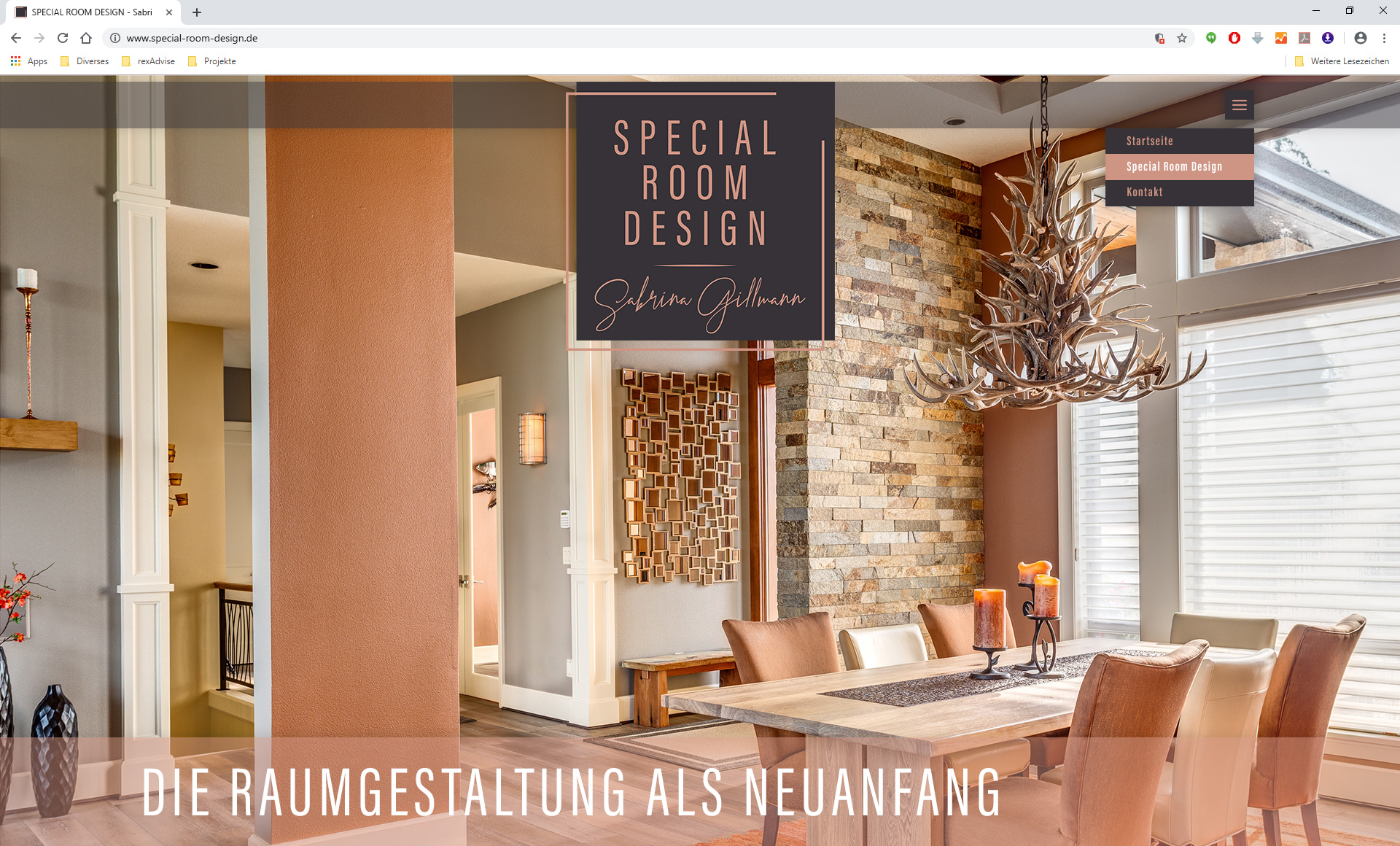 Website-Erstellung für Special Room Design